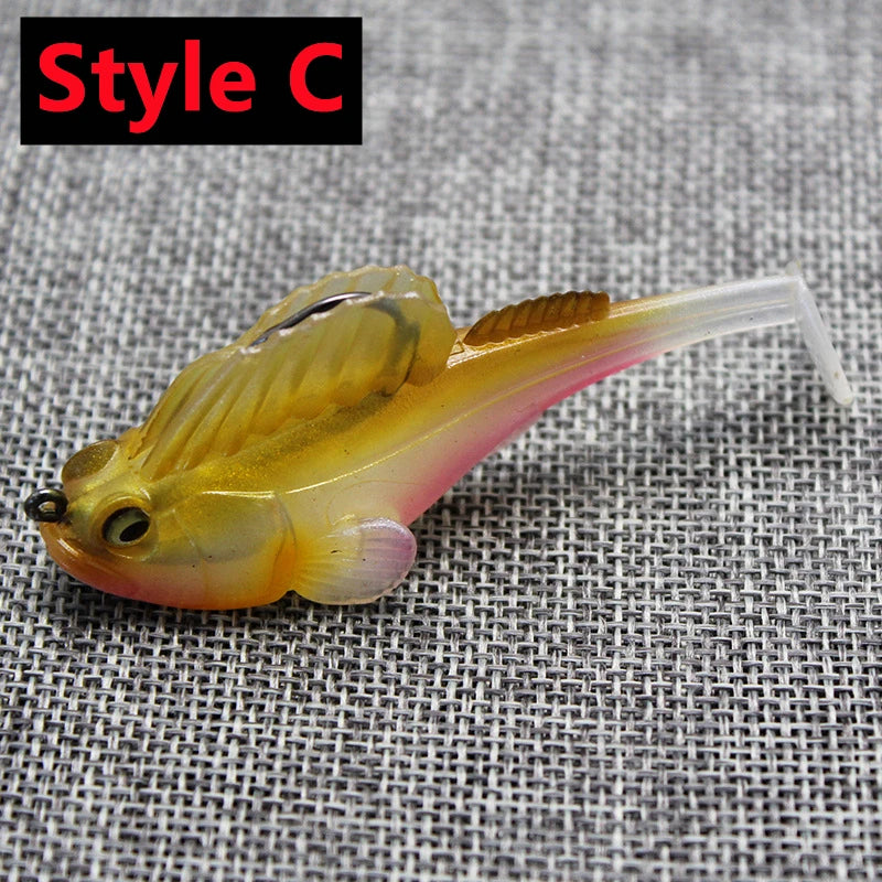 Dark sleeper soft lure set in Style C with realistic fish design for effective fishing