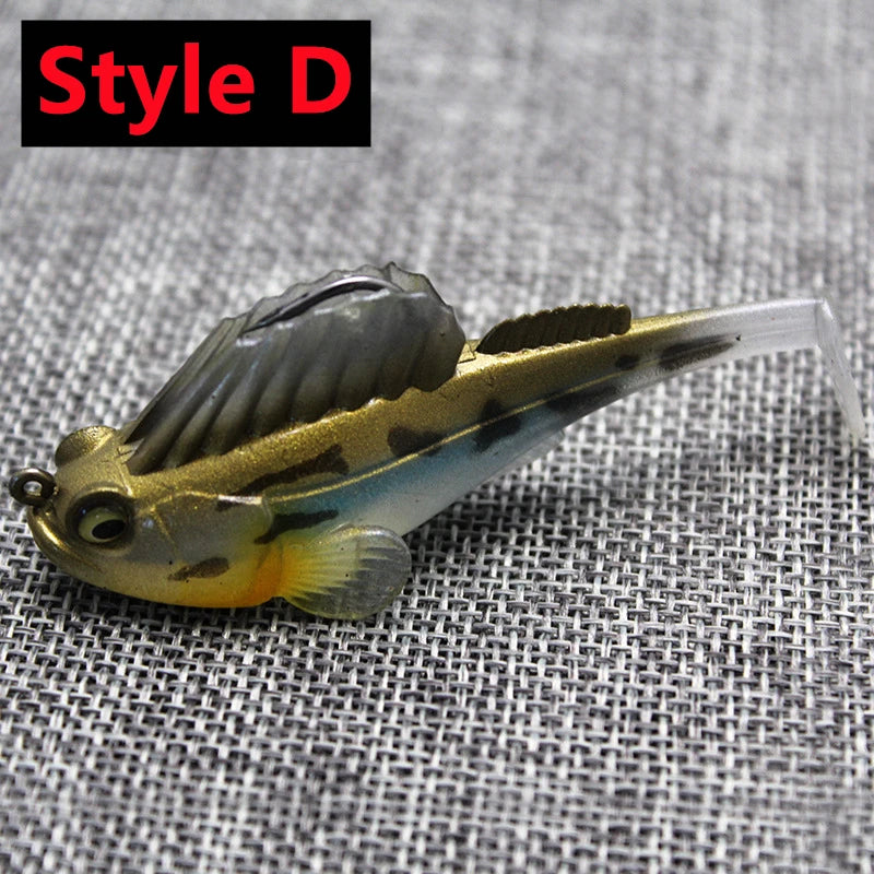 Dark sleeper soft lure set featuring a realistic fish design for effective freshwater fishing