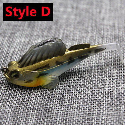 Dark sleeper soft lure set featuring a realistic fish design for effective freshwater fishing