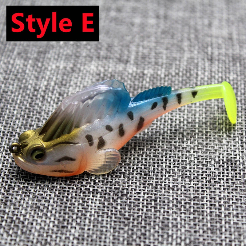 Dark sleeper soft lure set featuring a realistic fish design with a colorful body for effective fishing