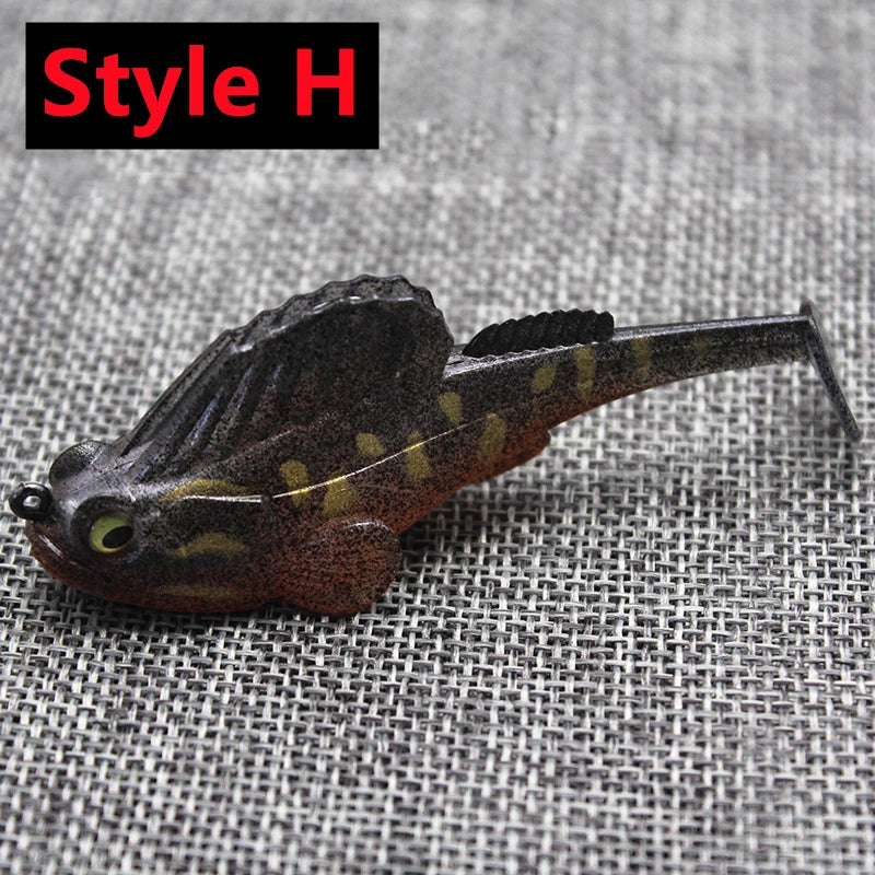Dark sleeper soft lure set with realistic design for effective fishing in various water conditions