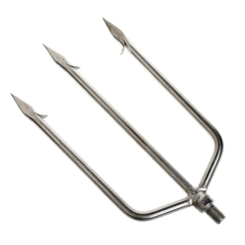 Three-pronged metal spearhead for the Unbreakable Prong Ice Fishing Spear, durable stainless steel