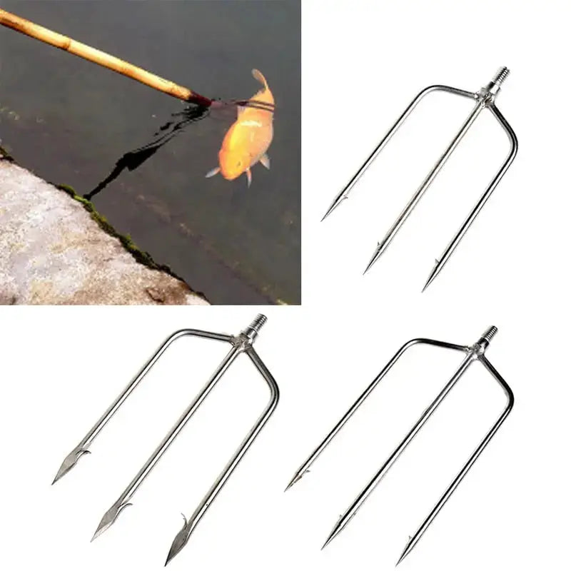 Three-pronged fishing spear.