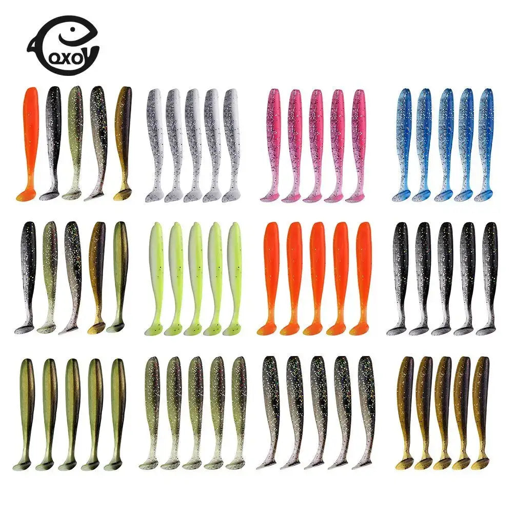 Colorful fishing lure assortment.