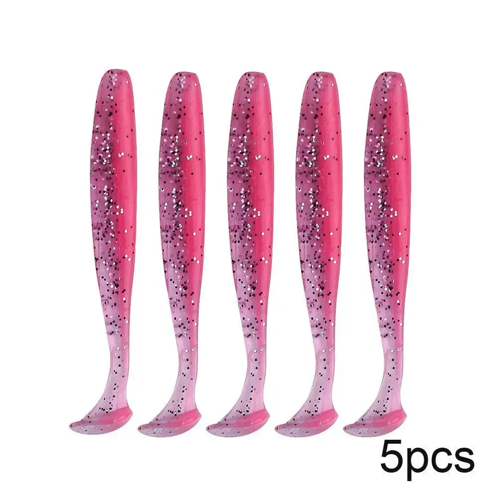 Pink glittery fishing lures.