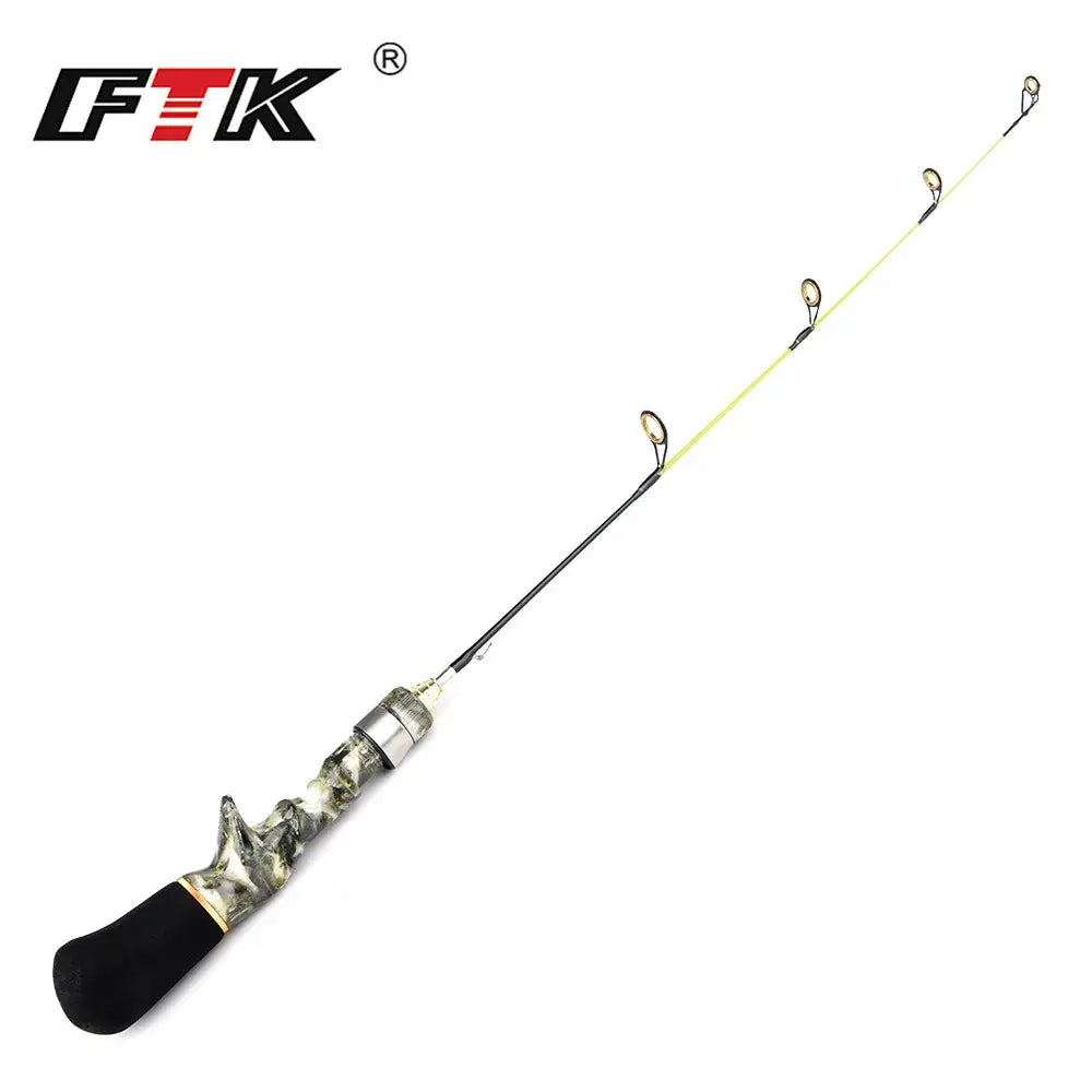 Fishing rod with camouflage handle.