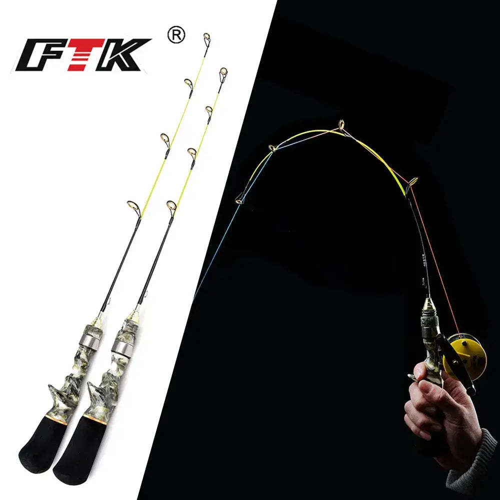 FISH KING Mini Portable Ice Fishing Rod - Lightweight & Compact - Ice Fishing