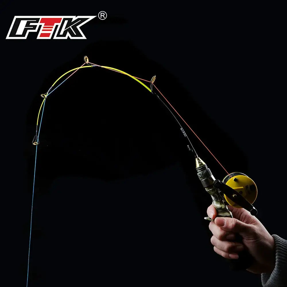 Bent fishing rod with reel.