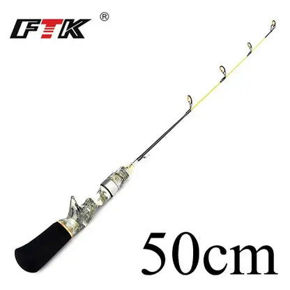 FISH KING Mini Portable Ice Fishing Rod - Lightweight & Compact - WHITE - Ice Fishing