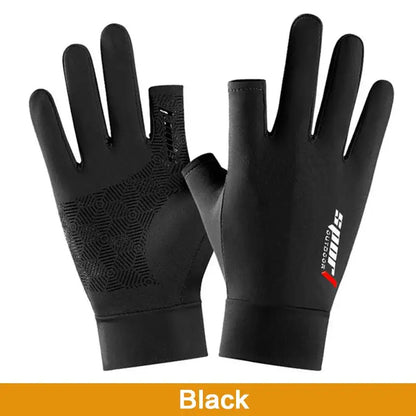 FLYSAND Anti-UV Fishing Gloves for Outdoor Activities - Black - fishing apparel