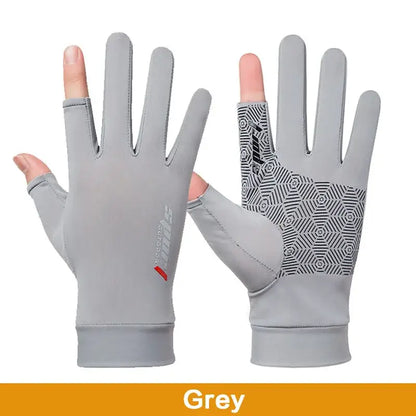 FLYSAND Anti-UV Fishing Gloves for Outdoor Activities - Grey - fishing apparel