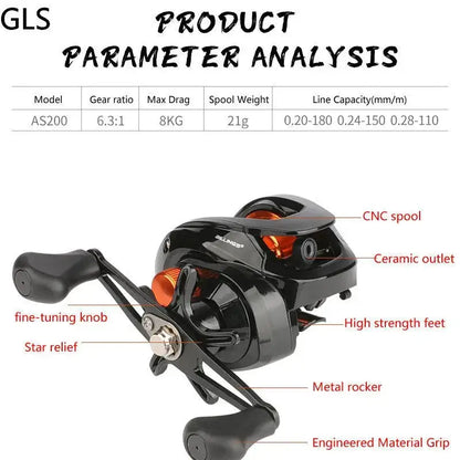 GLS Lightweight Baitcasting Reel-The Fishing Gear Shop