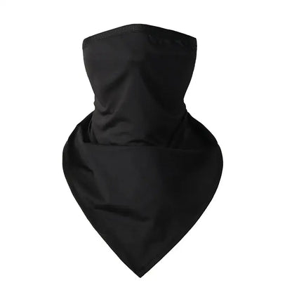 Black neck gaiter.