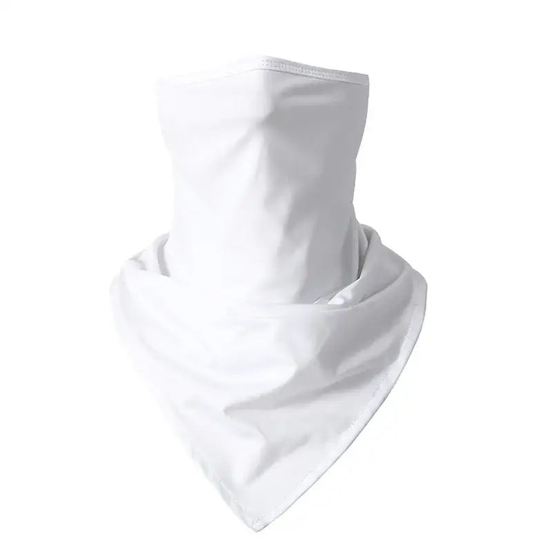 Ice Silk Scarf Gaiter - UV Protection for Outdoor Adventures - White - fishing apparel