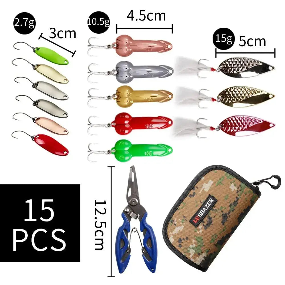 Fishing lure assortment.