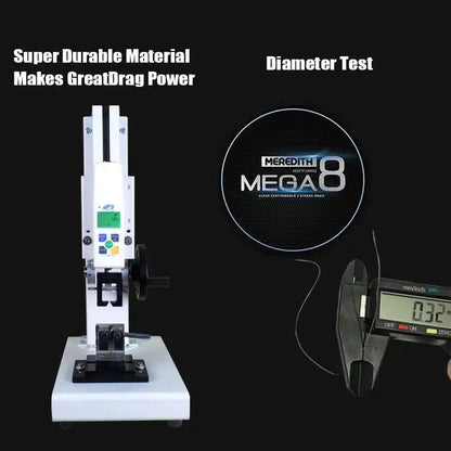 Fishing line testing apparatus.