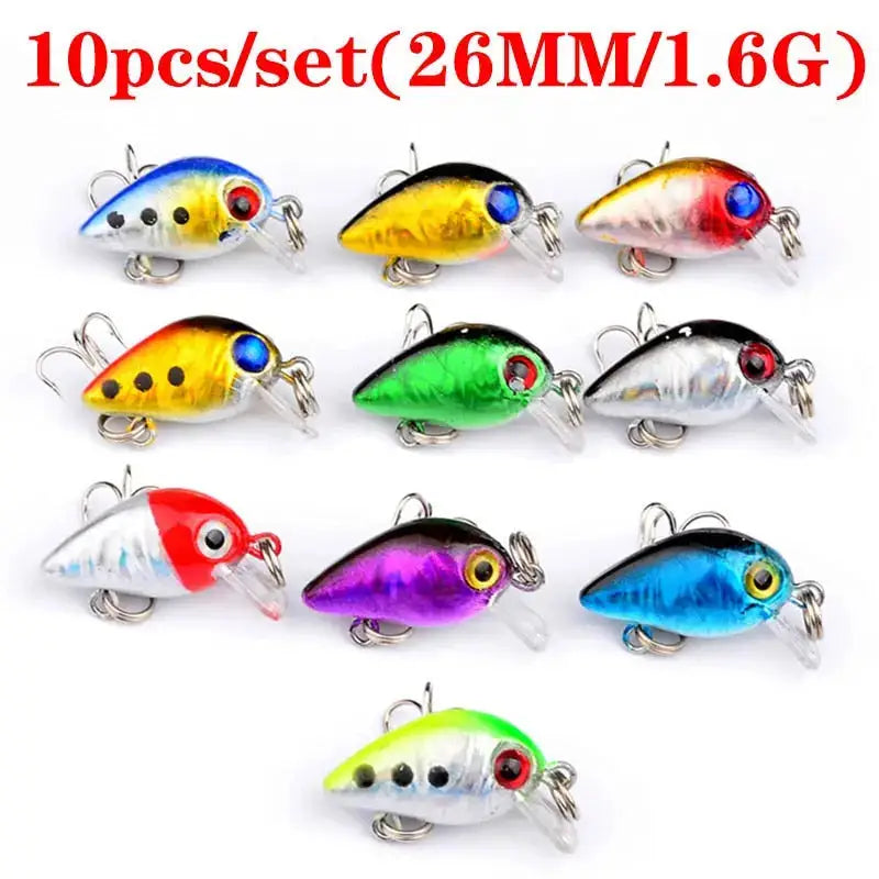 5 to 10PC Mixed Colors Fishing Lure Kit