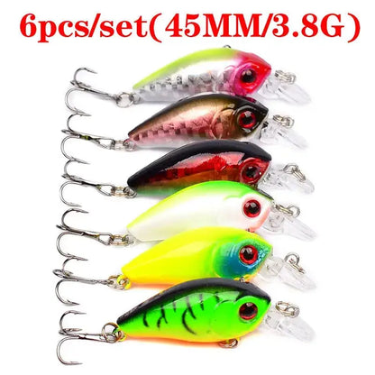 5 to 10PC Mixed Colors Fishing Lure Kit