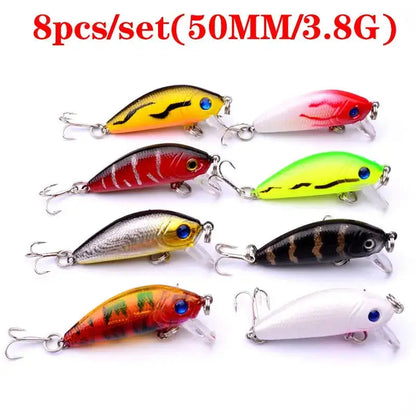 5 to 10PC Mixed Colors Fishing Lure Kit