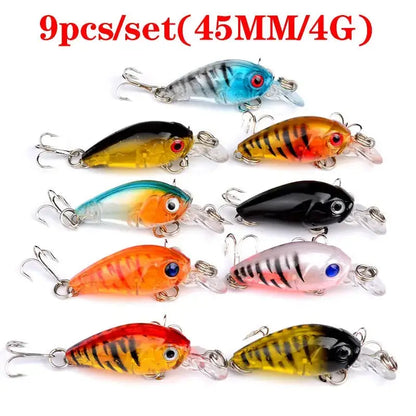 5 to 10PC Mixed Colors Fishing Lure Kit