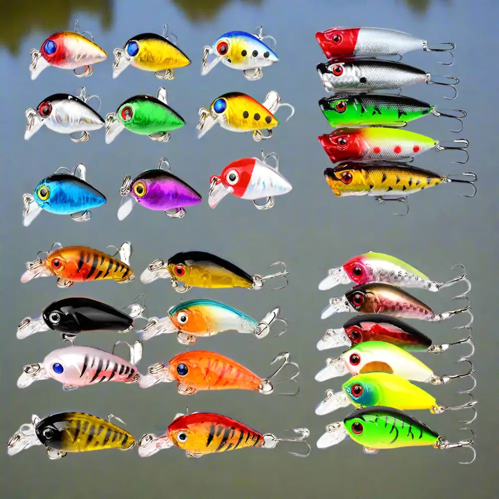 5 to 10PC Mixed Colors Fishing Lure Kit