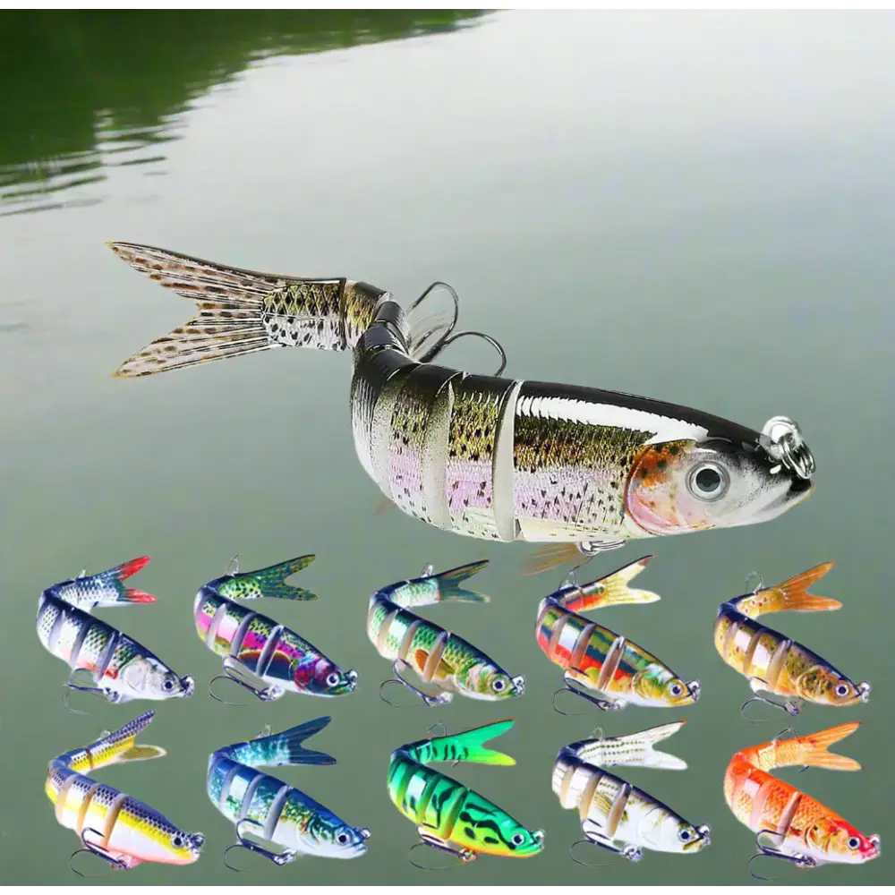 Multi Jointed Slow Sinking Fishing Lure - 10cm/12.4g - Fishing Lures