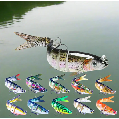 Multi Jointed Slow Sinking Fishing Lure - 10cm/12.4g - Fishing Lures