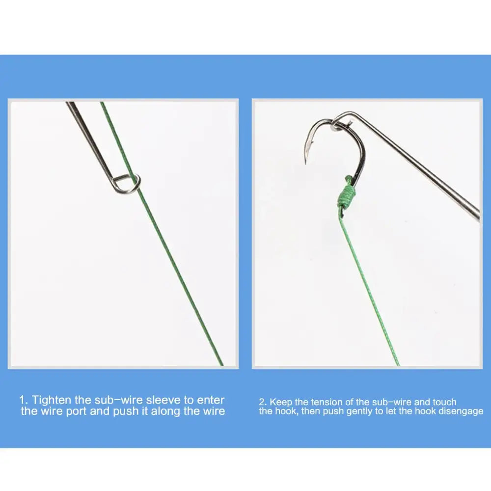 Fishing hook disengagement instructions.