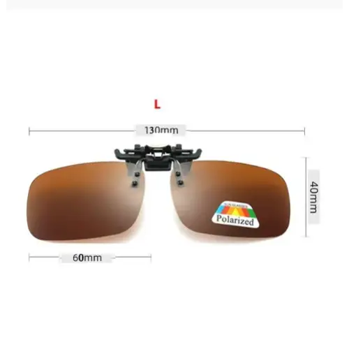 Polarized Clip-On Flip Sunglasses for Anglers - Coffee-L - fishing apparel