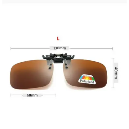 Polarized Clip-On Flip Sunglasses for Anglers - Coffee-L - fishing apparel