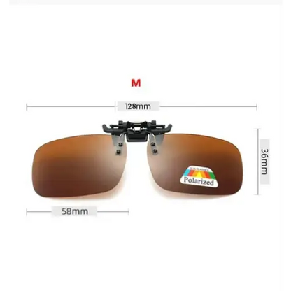 Polarized Clip-On Flip Sunglasses for Anglers - Coffee-M - fishing apparel