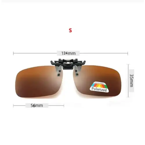 Polarized Clip-On Flip Sunglasses for Anglers - Coffee-S - fishing apparel