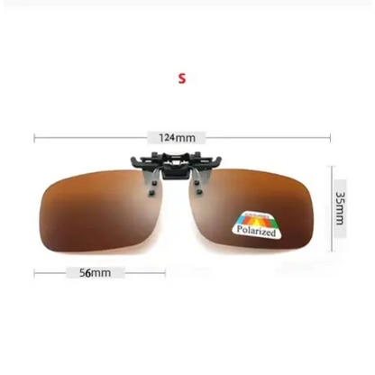 Polarized Clip-On Flip Sunglasses for Anglers - Coffee-S - fishing apparel