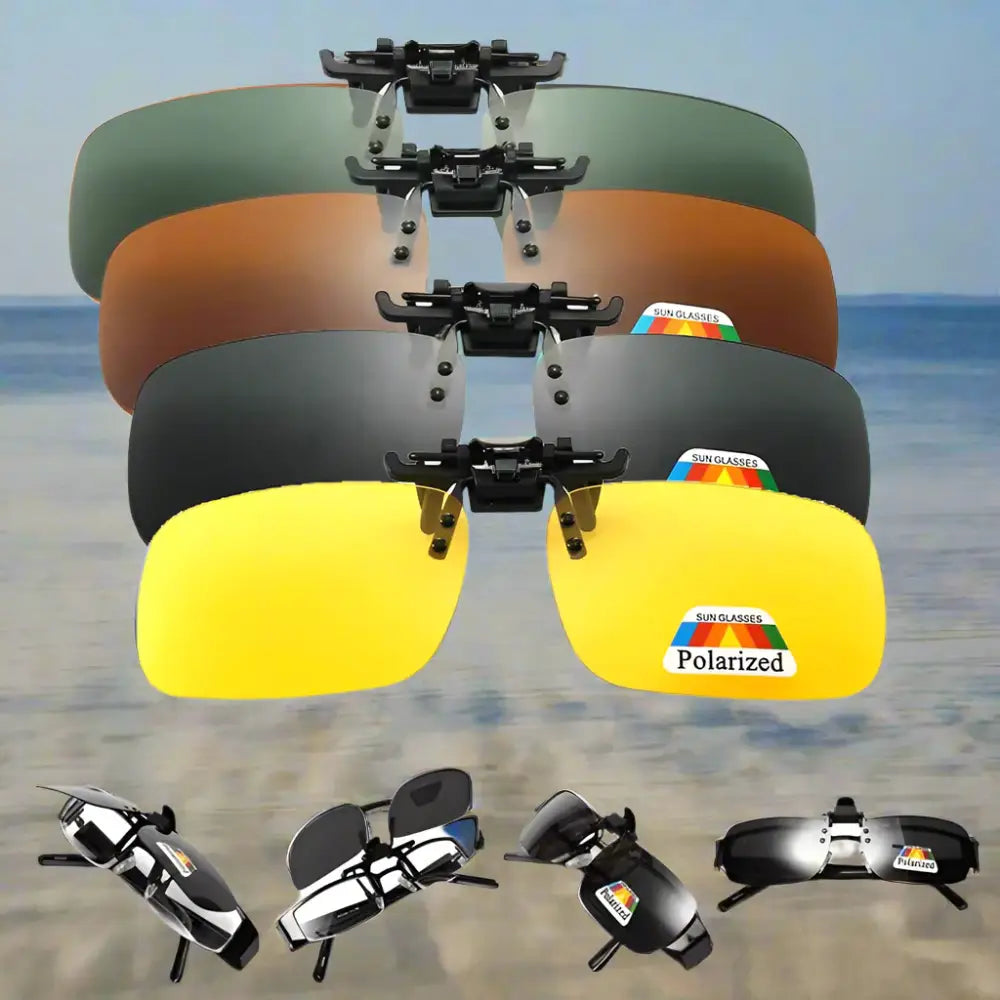 Polarized Clip-On Flip Sunglasses for Anglers - fishing apparel