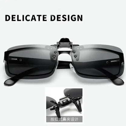 Clip-on sunglasses.