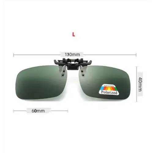 Polarized Clip-On Flip Sunglasses for Anglers - Green-L - fishing apparel