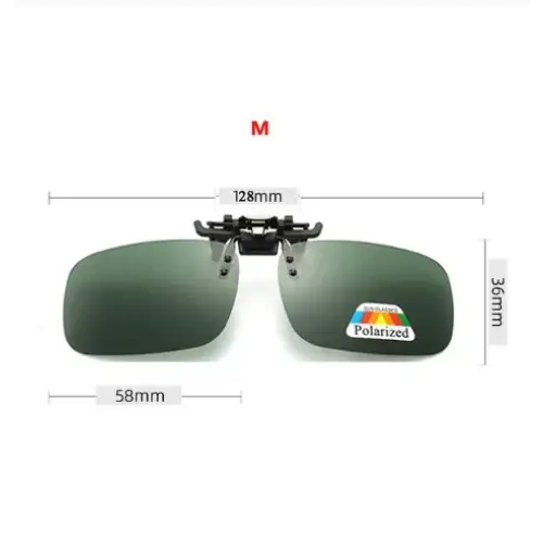 Polarized Clip-On Flip Sunglasses for Anglers - Green-M - fishing apparel