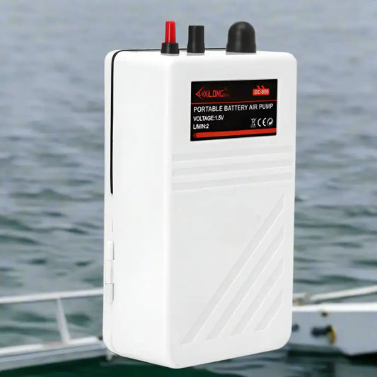 Portable Battery Air Pump for Fishing - White - Fishing Accesories