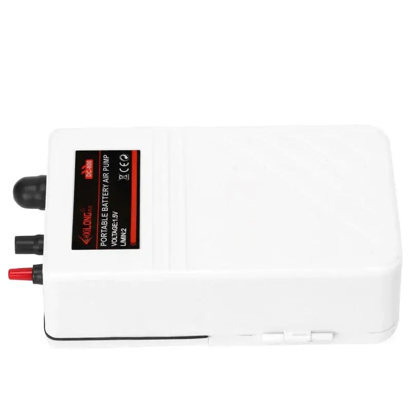 White portable battery air pump.