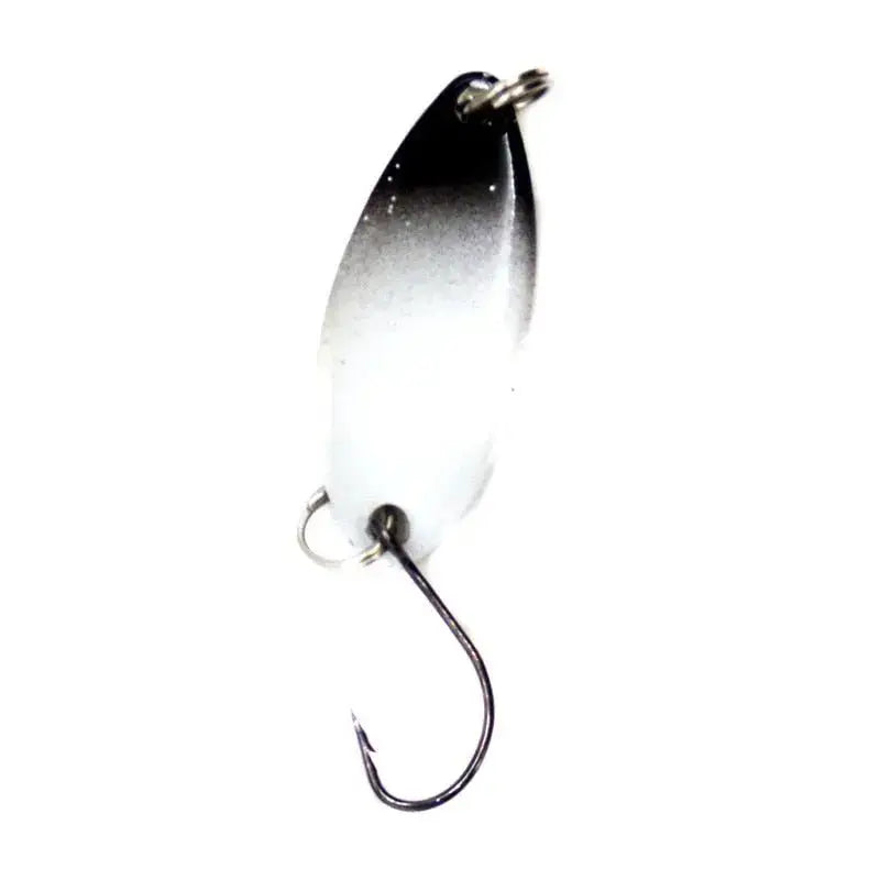 Black and white fishing lure.