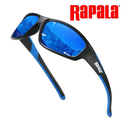 Black and blue Rapala sunglasses.