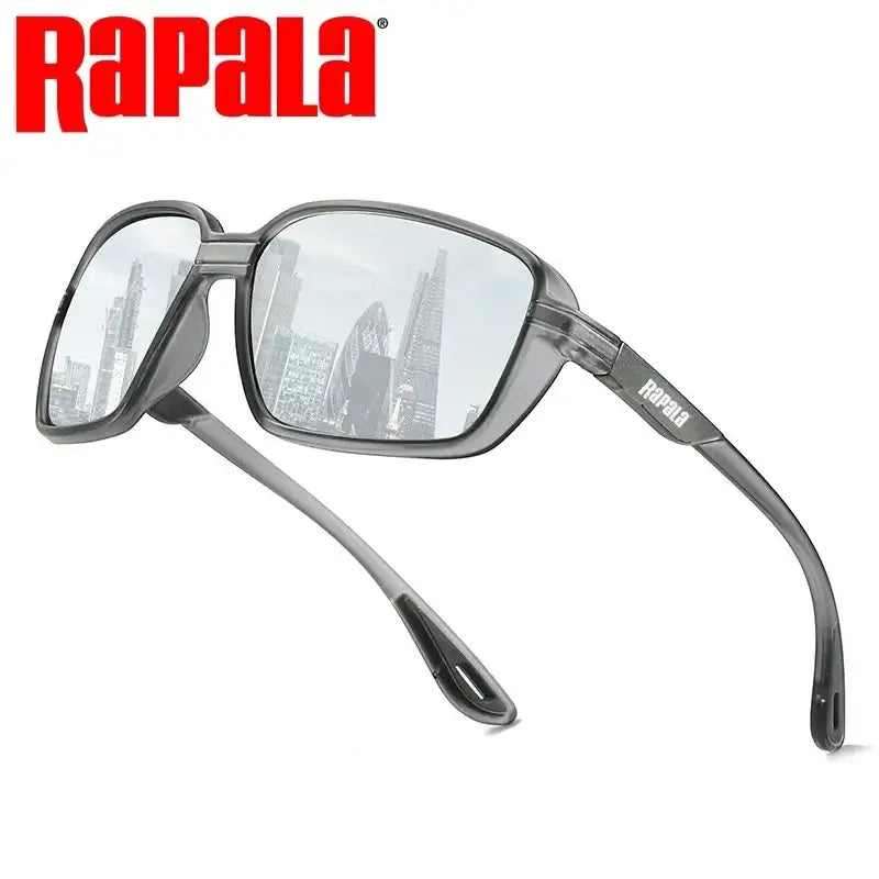 Gray Rapala sunglasses.