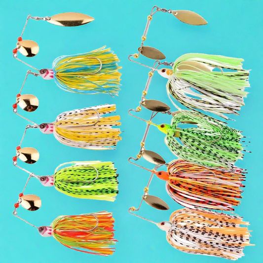 8-Piece Premium Spinner Bait Set for Anglers