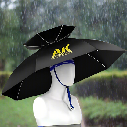 Adjustable Folding Umbrella Hat for Fishing, Gardening, and Golf