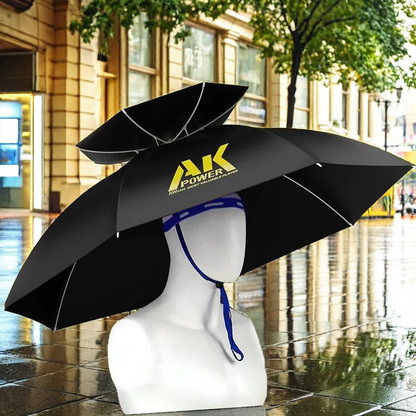 Adjustable Folding Umbrella Hat for Fishing, Gardening, and Golf