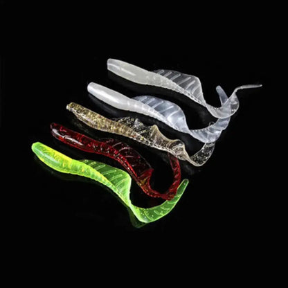 Assorted soft bait for bass fishing in various colors and designs for effective lure action