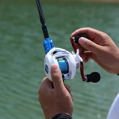 Baitcasting Fishing Reel White Black-The Fishing Gear Shop