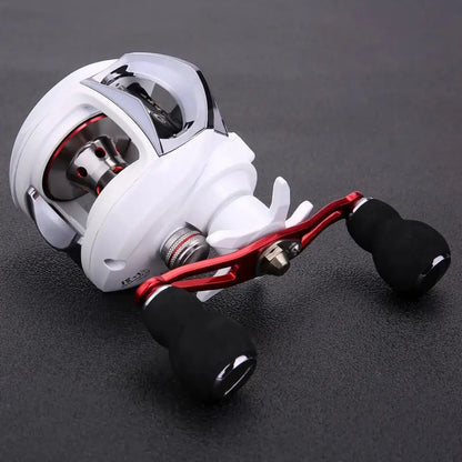 Baitcasting Fishing Reel White Black-The Fishing Gear Shop