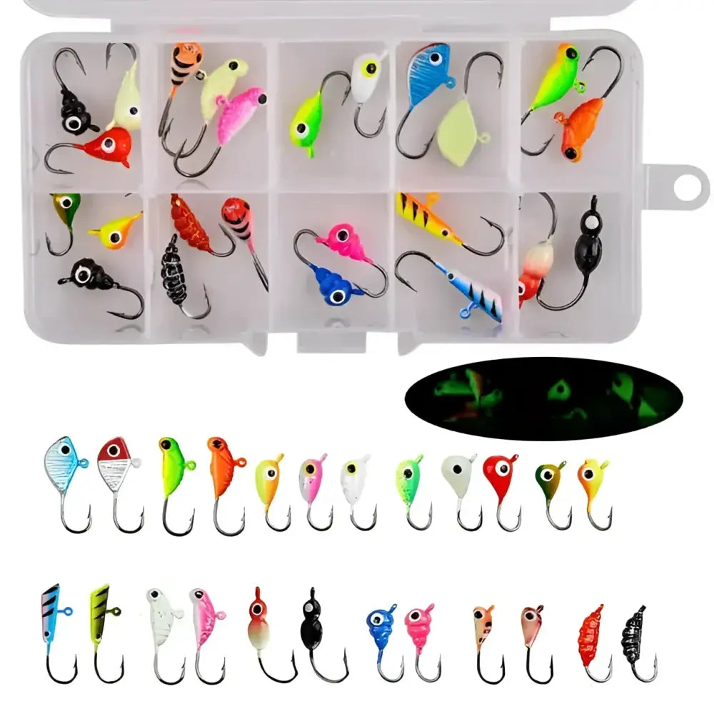 Fishing jig assortment.