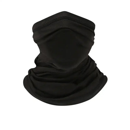 Black neck gaiter.